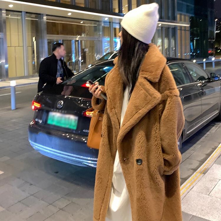 2025 New m Brand Teddy Bear Coat Shearling Lamb Wool Jacket Women's Particle Fur Winter Wool Coat