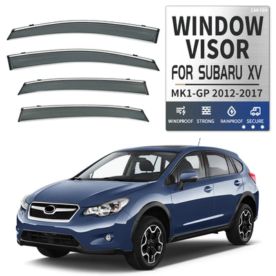 Suitable for Subaru Subaru XV GP Window visor Window Sunny Rain Shield Sun Visor Rain Eyebrow (Rain shield) - standard-packing-without-logo-subaru-xv-mk1-gp-2012-2017-with-bright-strips-rain-shield