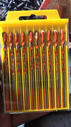 Manufacturer's direct sales multifunctional King of the World drill set, tile glass hole drilling drill, alloy ceramic triangular drill 