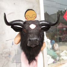 一比一真皮仿真牛头壁饰动物头标本壁挂装饰品酒吧店铺挂件