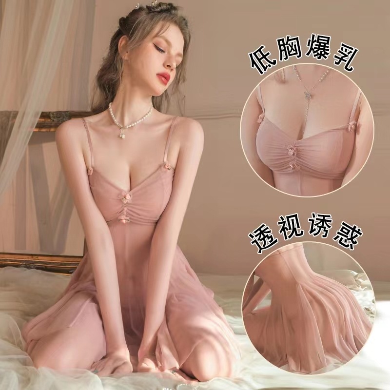 Su Manni 플러스 사이즈 섹시한 란제리 여성 핫 레이스 관점 섹시한 순수한 욕망 바람 무료 오프닝 스트랩 잠옷