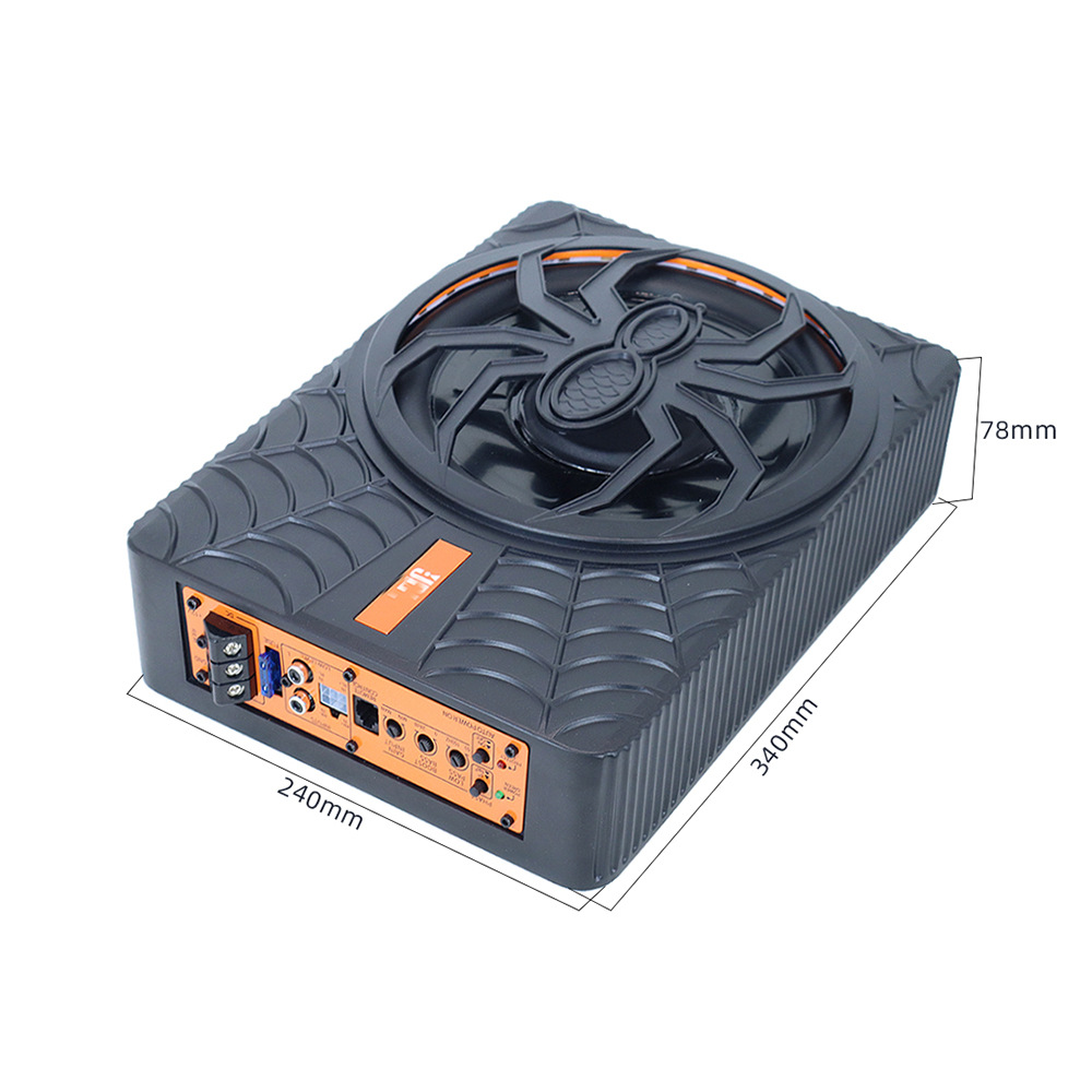 Manufacturer Wholesale Car Audio Modification Spider with Light Model 10inch Overweight 12V Active Car Ultra-Thin Subwoofer