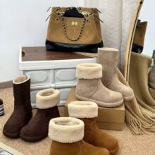 6CM������ѩ��ѥŮ�����¿�â���^�ɴ���׷��۶�ѥ�ӽq��ů��Ь