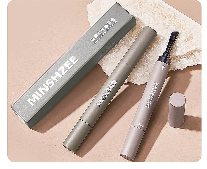 Mingxi Zhi Natural Three-dimensional Eyebrow Cream is multi-functional, waterproof, sweat-proof and non-smudging. Wholesale eyebrow cream for cross-border use undefined