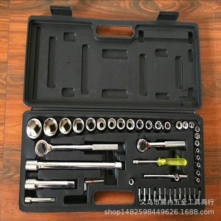 온보드 슬리브 조합 도구 자동 수리 슬리브 유지 보수 장비의 52 피스 소켓 렌치 세트 세트