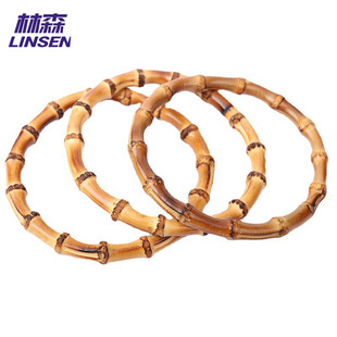 luggage bamboo handle diy handmade bag ethnic style wooden bamboo ring handle quality bag handle accessories bamboo ring