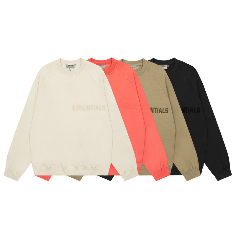 Fog Multi-Line Essentials New Trendy Brand Flocked Letter Print Round Neck Velvet Sweatshirt Men's Jacket American Style