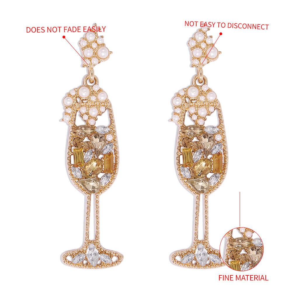 Fashion Goblet Creative Diamond Earrings display picture 10