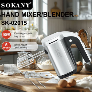 Cross-Border Sokany02015 Egg Beater Household Handheld Mixer Baking Whipped Egg Liquid Electric Egg Beater