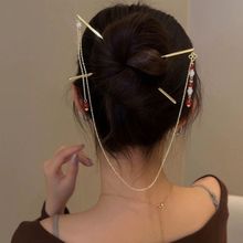 日常简约古风流苏发簪步摇旗袍头饰女盘发簪子发钗新中式汉服发饰