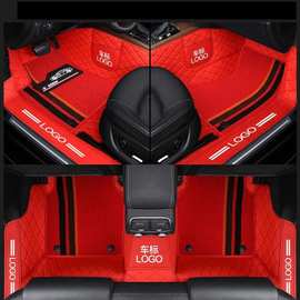 千款车型全包围汽车脚垫包门槛 菱形纹加雪妮丝汽车脚踏