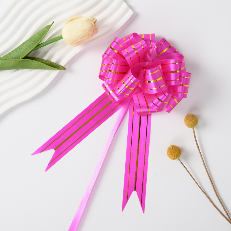 Comercio exterior transfronterizo 30 tres arcos de oro mano de flores regalos de Navidad paquetes de regalos decoración de flores tiradas cinta