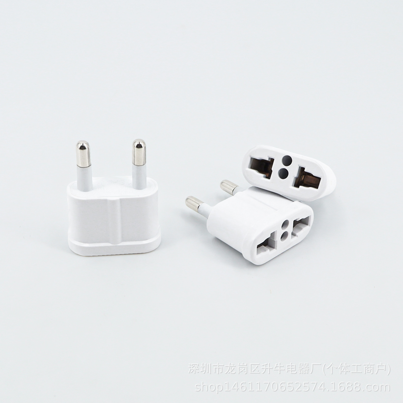 Fuente transfronteriza cobre blanco 4.0 / 4.8mm enchufe de conversión estándar europeo enchufe de conversión estándar americano enchufe de conversión estándar australiano