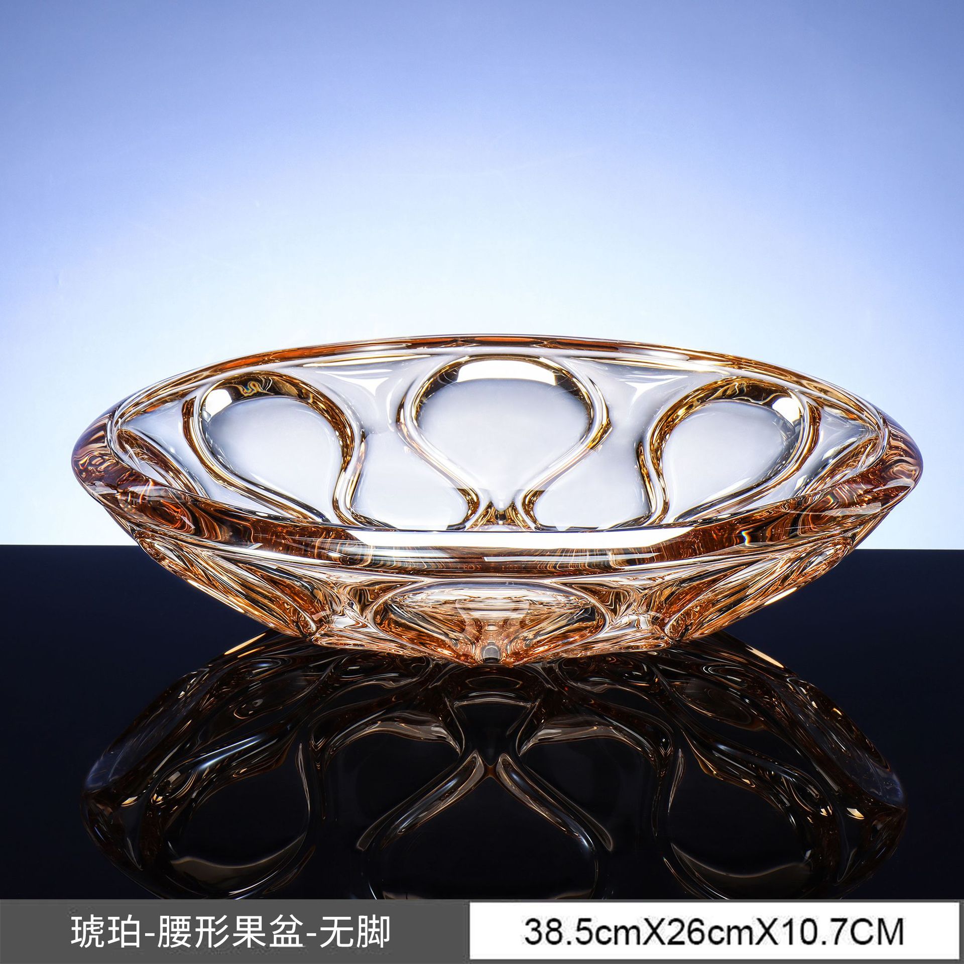 Plato de frutas de cristal sin plomo importado de República Checa, decoración para sala de estar, frutero, plato de aperitivos de estilo europeo, plato de frutas de estilo europeo image 17