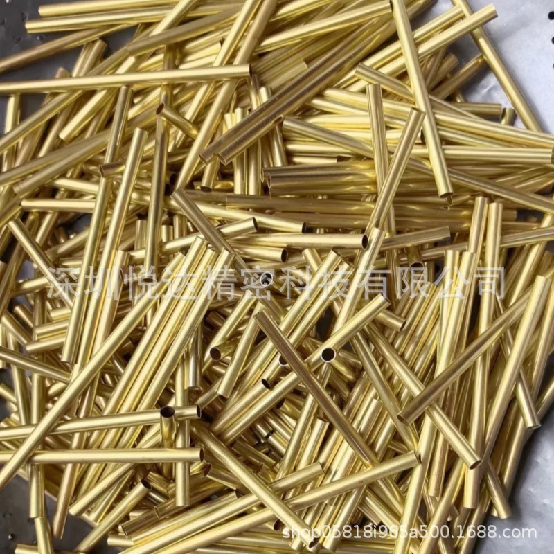 薄壁黄铜管厂家直销 H65精密铜管 黄铜直通 铜管加工 黄铜管切割