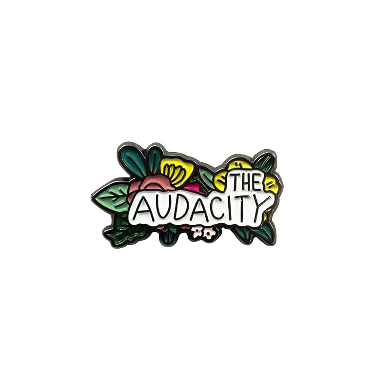 Broche de metal en inglés transfronterizo, decoración de flores de moda personalizada, insignia superior, accesorios de joyería de bricolaje hechos a mano, insignia