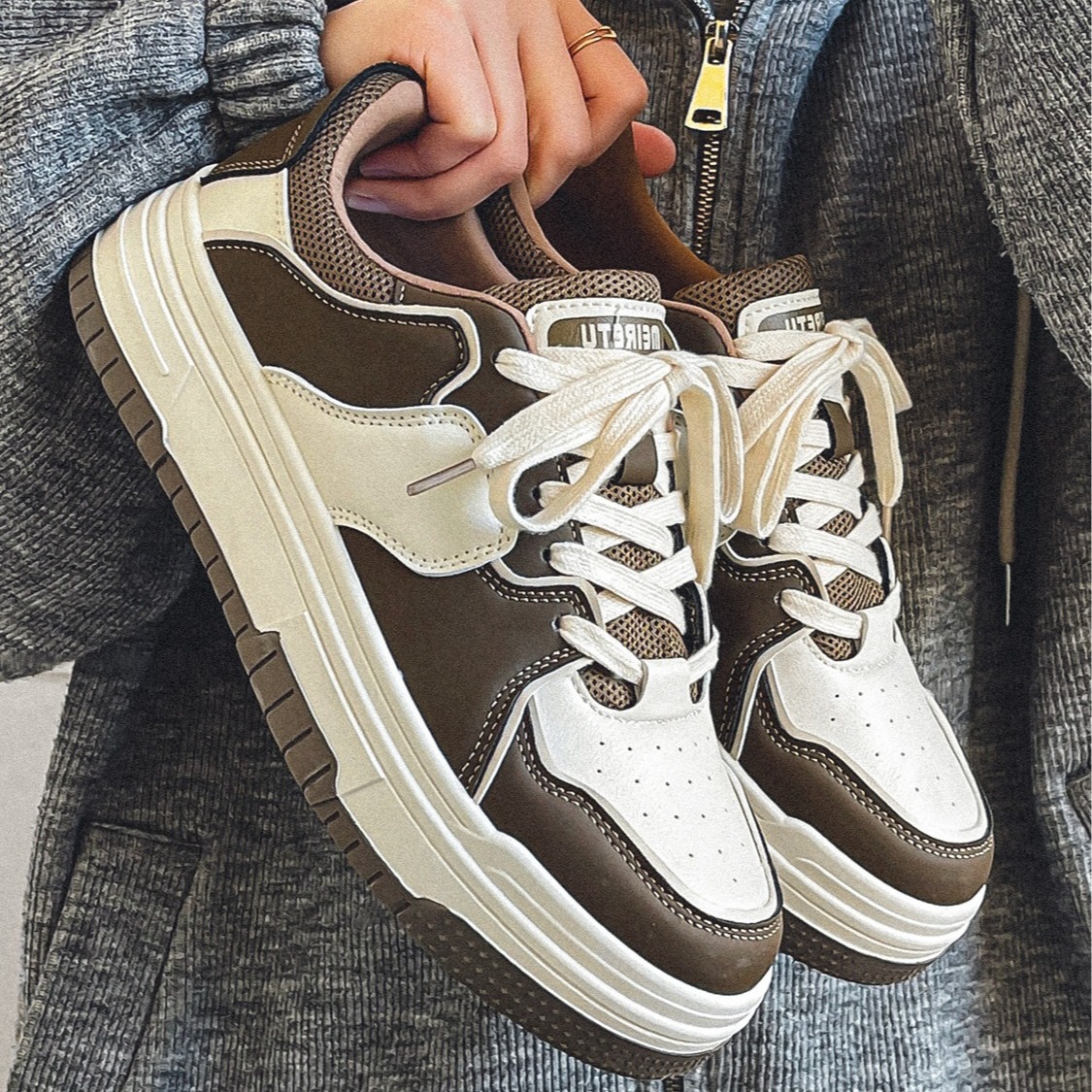 Zapatillas deportivas de hombre de estilo americano, de suela gruesa, versátiles, de nicho, estilo INS, para estudiantes, novedad primavera 2026