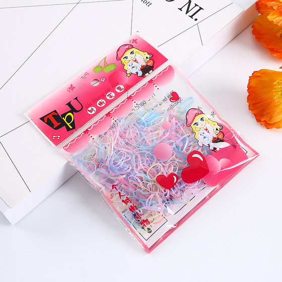 New Hot Sale Colorful Disposable Rubber Band Children's Hair Tie Rubber Band TPU Bag Hair Band No Hair Injury Headwear