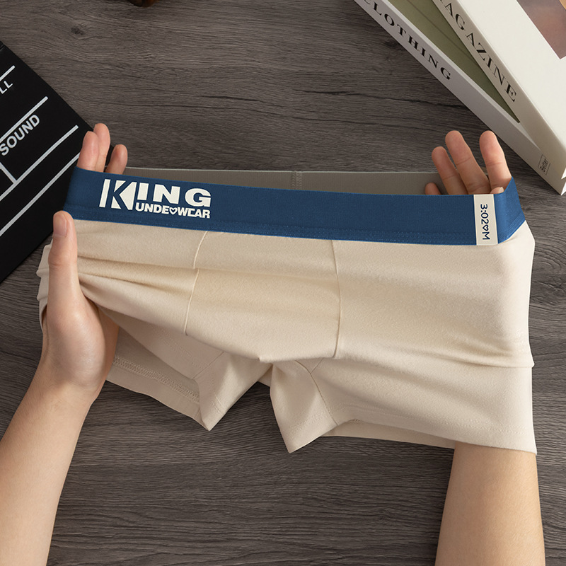 Ginseng Goji bactériano entrepierna hombre calzoncillos de algodón cuadrangular cabeza pro-piel ventilable calzoncillos deportivos fábrica de fuente