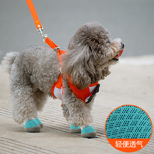 ✅ Small Dog Shoes Teddy Bichon Pet Small and Medium-Sized Dog Summer Outdoor Breathable Sandals That Do Not Fall Off and Prevent Dirty Feet