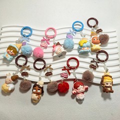 本物のバブルマートハグシリーズかわいいアイスクリームシリーズ携帯電話チェーンキーホルダーバッグペンダント女性かわいいペンダント