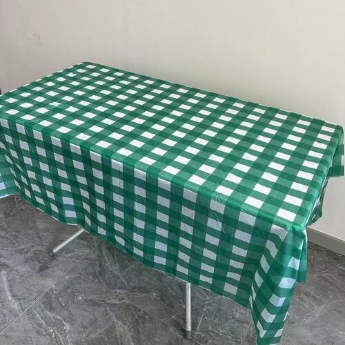 Manufacturer Direct Supply Disposable Trendy Grid Picnic Mat Food Stall Tablecloth Restaurant Hotel Round Tablecloth Wholesale