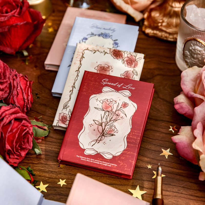 Mr. Paper A7 Rose Chronicle Series Ilustración original Libro de cuentas de mano Mensaje de estudiante Cuaderno de notas