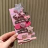 Transparent five-pointed star 7 pieces/card