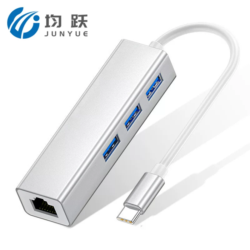 Type-C to Gigabit network card converter free drive computer external network cable connecting interface USB3.0HUB semiper