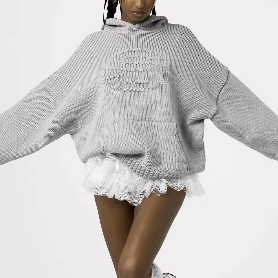 Women's Clothing Retro Trendy Knitted Sweater, Unisex, Versatile, Loose Fit, Popular Pullovers_ecoleips.com