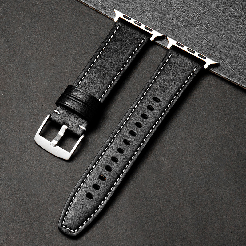 Adecuado para Huawei banda de reloj GT banda de reloj Apple banda de reloj liso de cuero de microfibra de liberación rápida banda de reloj