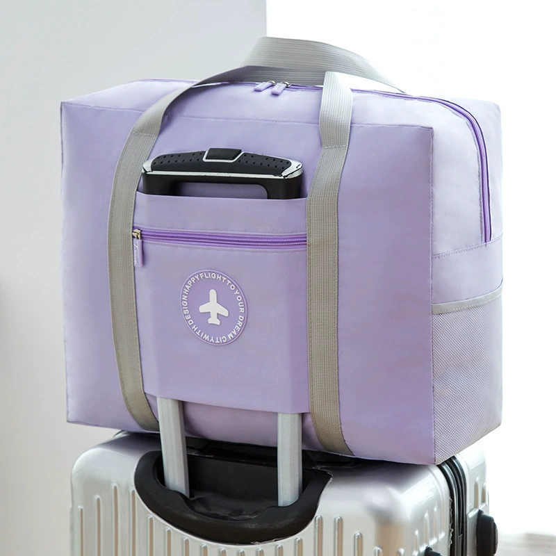 Luggage handheld organizer bag for traveling, folding bag strap, fuchsia storage bag, wholesale