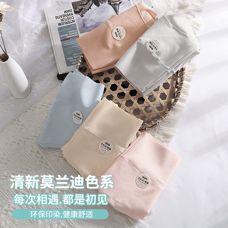 Pantalones de algodón de cintura alta para mujeres 5A grado antibacteriano entrepierna invierno abdominal cerrado abdomen pequeño pantalones cortos de talla grande