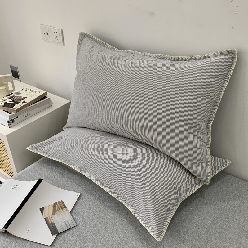 Cotton 2025 nuevo estilo funda de almohada funda de almohada par hogar 100 almohada de algodón núcleo de almohada caja de forro individual hombre 3