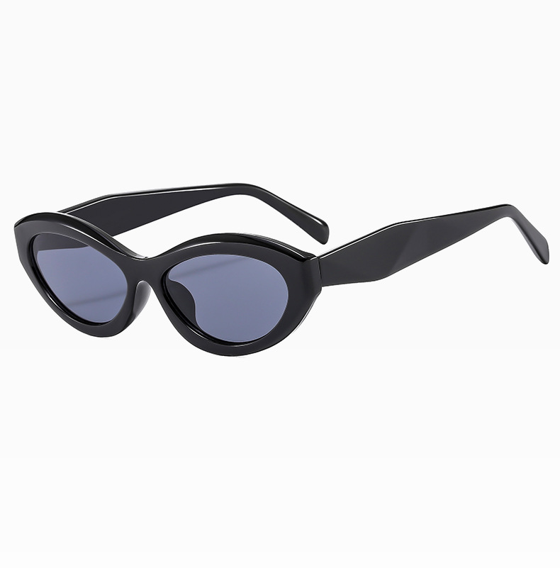 60g Weight Full Frame Glasses Structure Sunglasses Classification Ac, UV400 Protection Lens Material Cat Eye Glasses Style Outdoor, Travel Occasion Solid Color Pattern Women's Gender Simple Style, Streetwear Style Black Color Simple Style Streetwear Solid Color Ac UV400 Protection Cat Eye Full Frame Women's Sunglasses 7