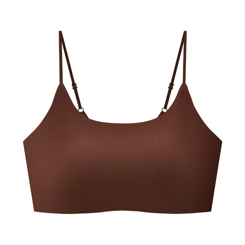 2026 nuevo chaleco de cinturón de papel sin huellas se puede usar ropa interior de mujer taza delgada gran pecho pequeño bra de espalda