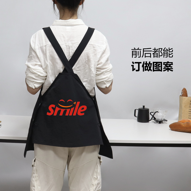 Delantal de nylon transfronterizo caballo clip ropa de trabajo cocina de moda casera coreana cintura hombre y mujer chaleco delantal impermeable