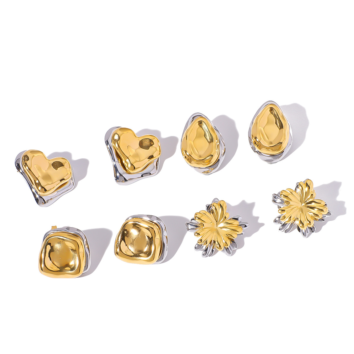 1 Pair Quantity PVD Coated Real Gold Plated Flower 304 Stainless Steel Casual Elegant Lady Waterproof Non Tarnish Ear Studs