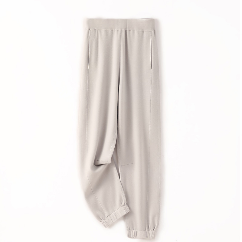 It's beautiful! Thickened and Encrypted Straight Nosing Worsted Full Wool Pants Children's Outer Wear Yangtze Yarn Knitted Casual Pants