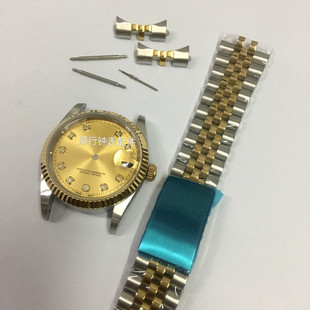 Watch Accessories Lao Case 8200283628342879 Movement Case 36mm Single Calendar Gold Band Five Beads