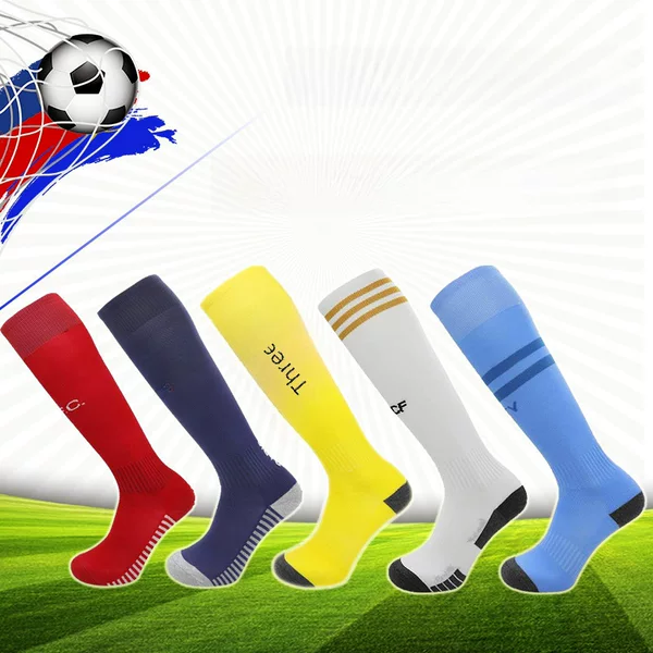 2725 New Season Team Adult and Children's Football Socks with Towel Bottoms, Wear-Resistant, Odor-Resistant, Long Tube Sports Socks