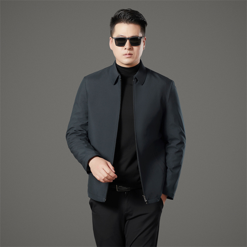 Brand Men's Cold-proof Down Jacket 2024 Winter Business Leisure Executive Middle-aged Dad Warm White Duck Down Jacket