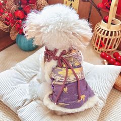 小狗狗衣服秋冬款新年过年喜庆唐装宠物比熊泰迪冬季拜年服