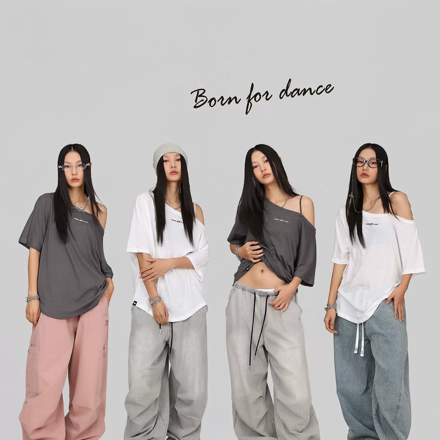 Женская футболка с плечевым ремнем kpop dance из охлаждающей ткани, свободный топ с короткими рукавами для уличных танцев, модный брендовый топ в стиле джаз, хип-хоп