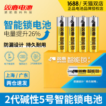 双鹿电子锁5号电池lr6碱性aa五号家用密码指纹防盗智能门锁1粒价