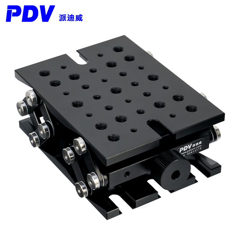 Z轴剪式升降台实验室升降滑台手动精密微调位移台 PT-SD415