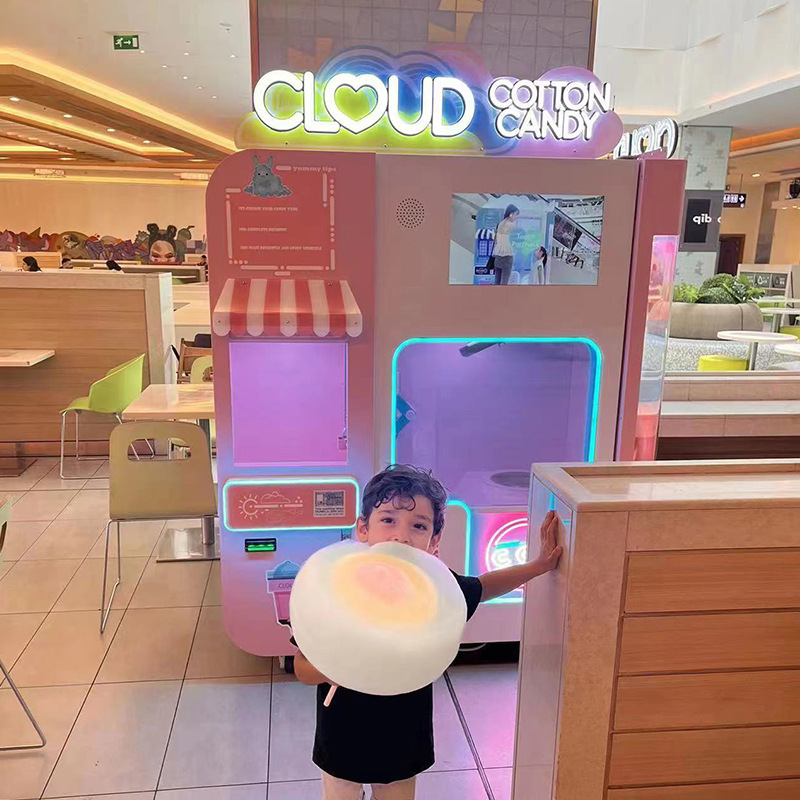 Outdoor Fully Automatic Marshmallow Machine 24-Hour Unmanned Self-Service Equipment Can Be Exported to Many Countries and Languages