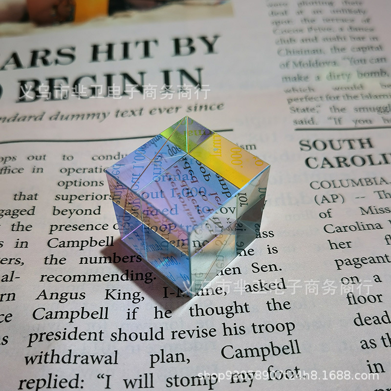 Sun Catcher Cristal Vidrio Cubo Transfronterizo Sun Catcher Colocado Prisma Sunshine Catcher Adornos