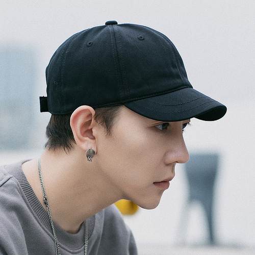 Short brim hat men's summer duckbill cap trendy brand sun protection casual breathable new men's sunshade baseball cap