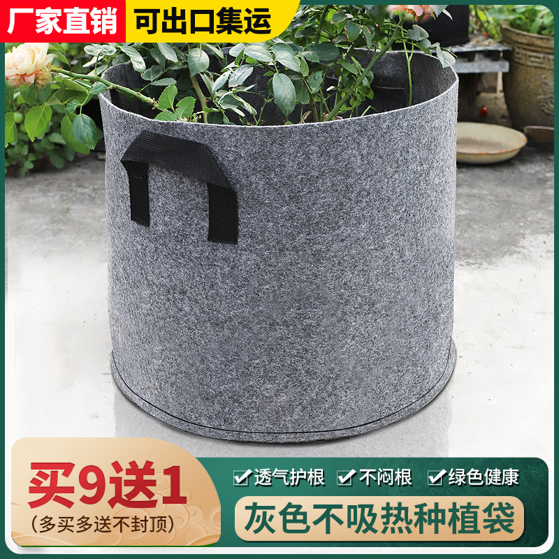 包邮楼顶超大袋加厚灰色特大种植美月季蓝莓无纺布花箱种菜盆阳台